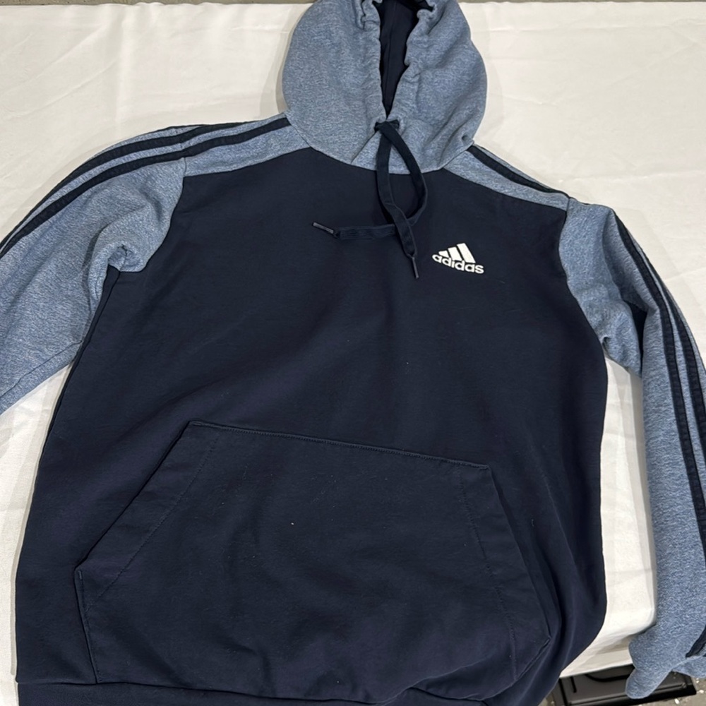 Adidas Small. Unisex.   Blue hoodie.
